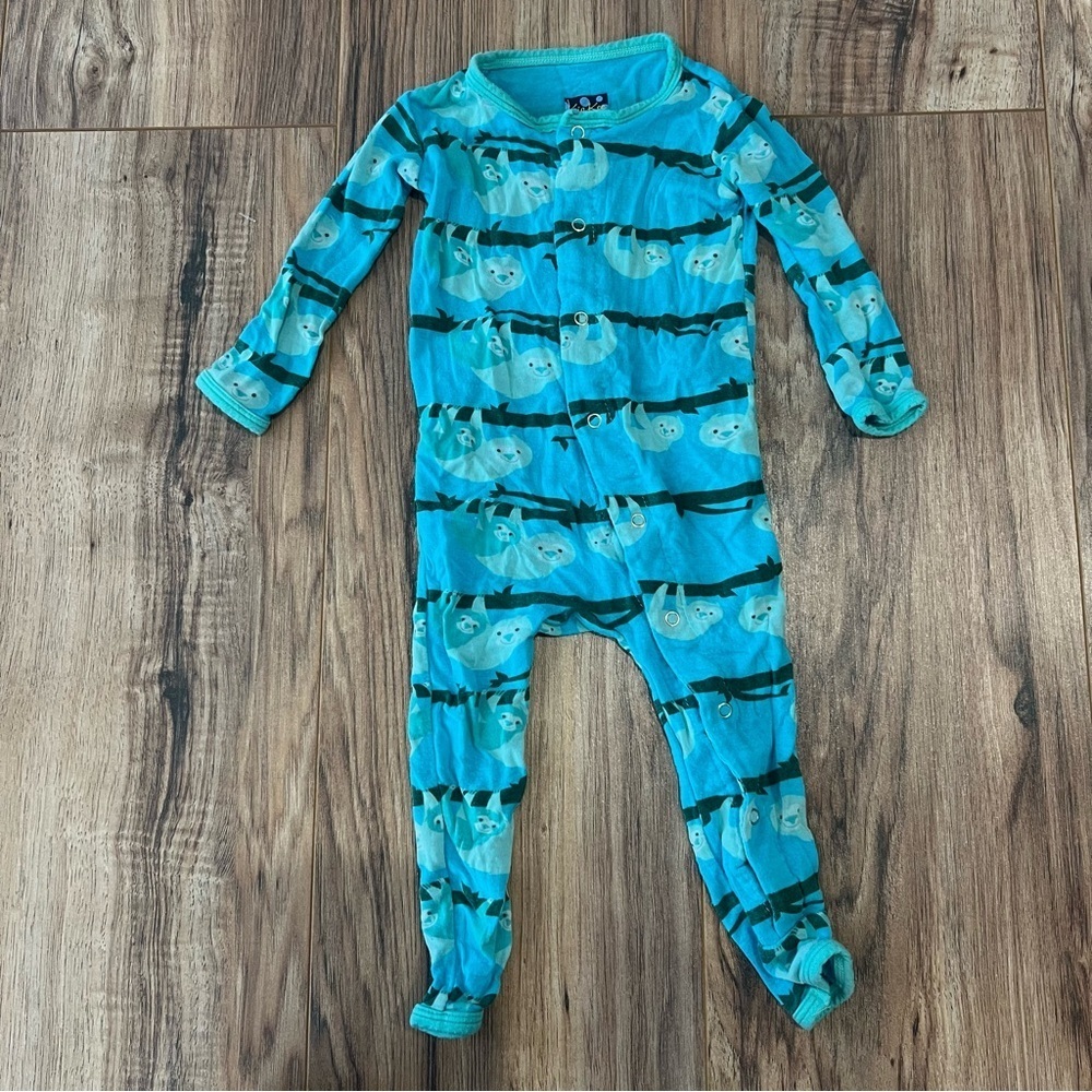 Kickee Pants Blue Marine Footies One Piece